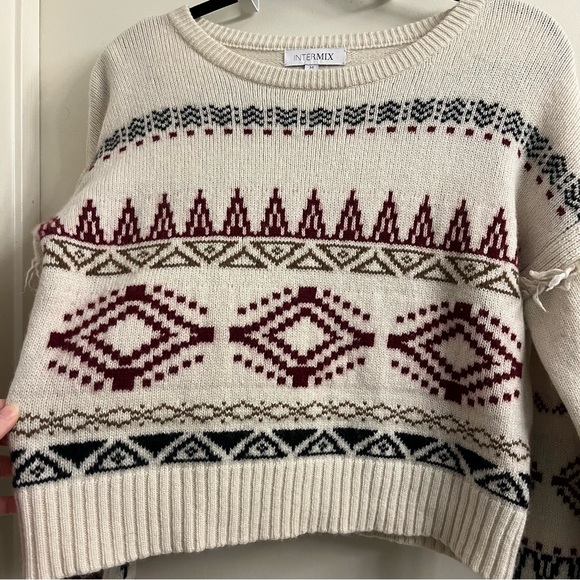 Intermix Wool Cashmere Sweater Medium - Picture 3 of 11